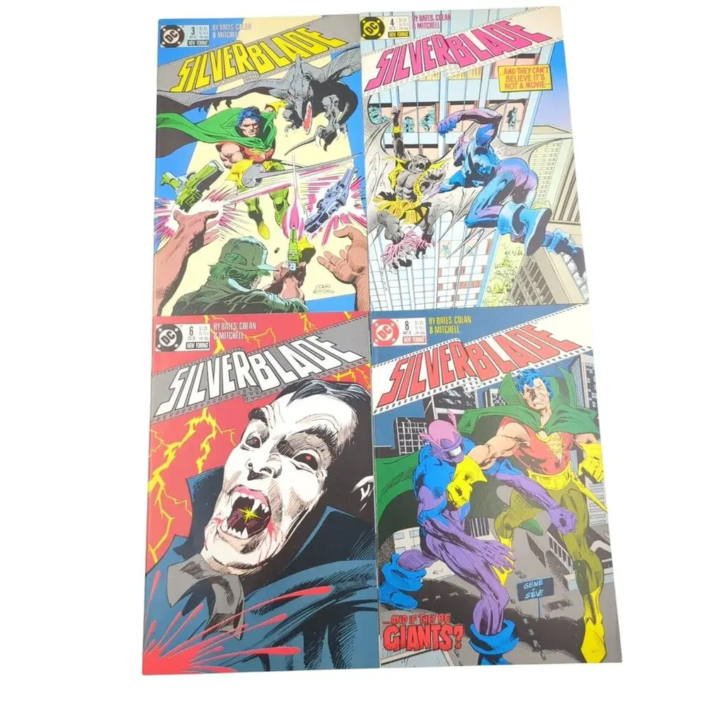 Silverblade Comic Lot of 4 Issues #3 4 6 8 DC Comics Bronze Age